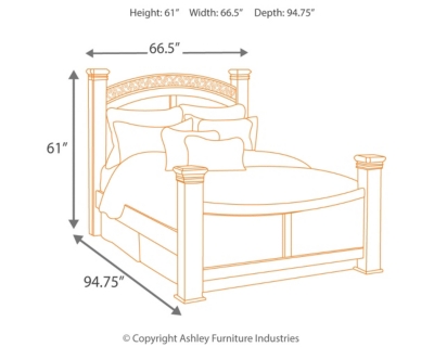 Timberline Queen Poster Bed Ashley Furniture Homestore