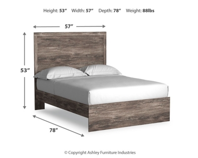 Ralinksi Full Panel Bed, Gray, large