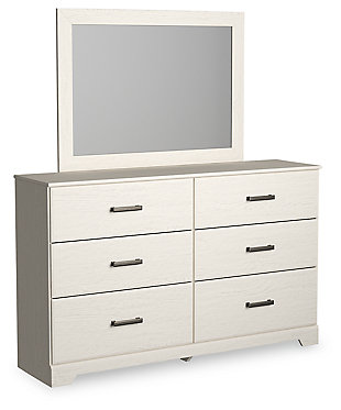 Stelsie Dresser and Mirror, White, large
