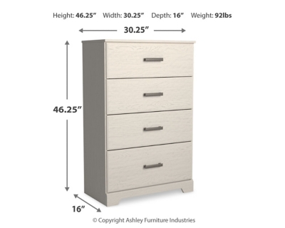 Stelsie Chest of Drawers, White, large