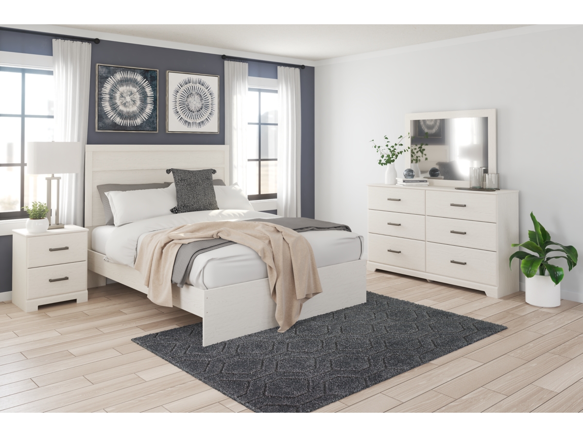 Stelsie Panel Bed - White