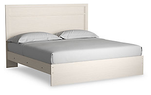 Stelsie King Panel Bed, White, large