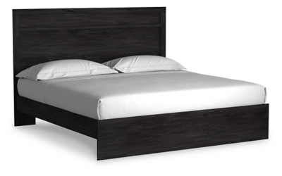 Belachime King Panel Bed, Black, large