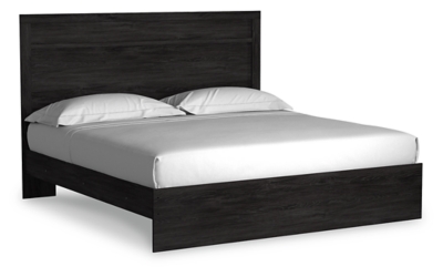 APK-B2589KPB Belachime King Panel Bed, Charcoal sku APK-B2589KPB