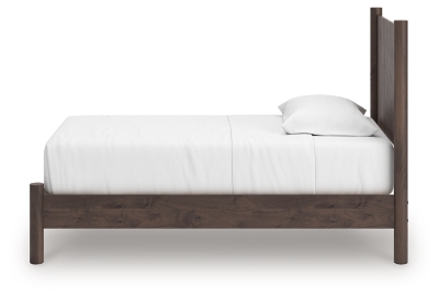 Cadmori Twin Panel Platform Bed, Brown, large