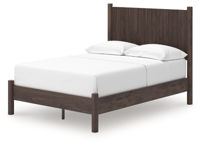 Cadmori Full Panel Platform Bed, Brown, large