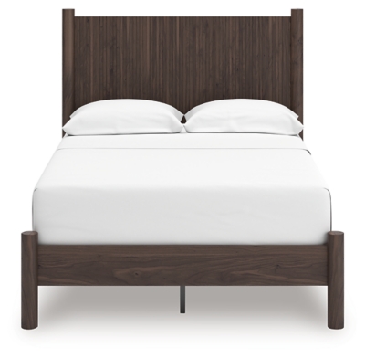 Cadmori Full Panel Platform Bed, Brown, large