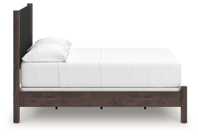 Cadmori Full Upholstered Panel Bed, Brown, large