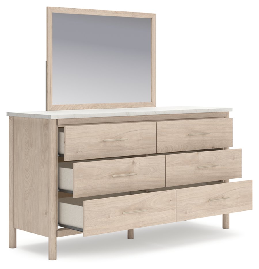 Cadmori Full Upholstered Panel Bed, Dresser and Mirror - image 4
