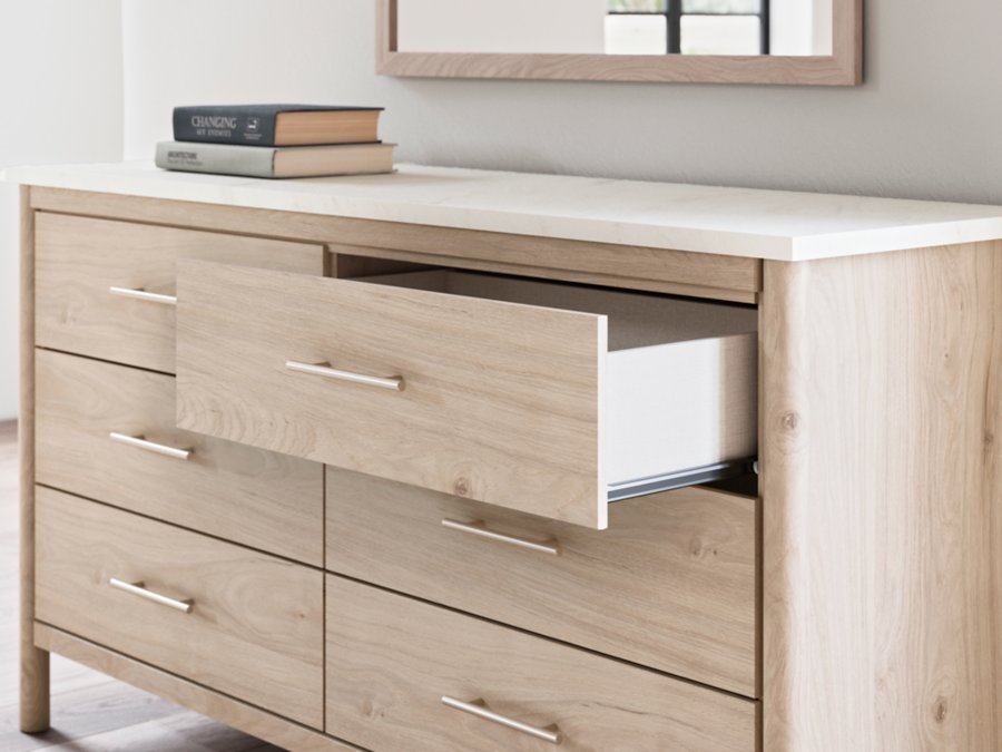 Cadmori Full Upholstered Panel Bed, Dresser and Mirror - image 19