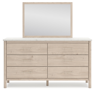 Cadmori Queen Upholstered Panel Bed with Mirrored Dresser image 18