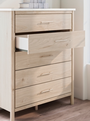 Cadmori Queen Upholstered Panel Bed with Mirrored Dresser and Chest image 18