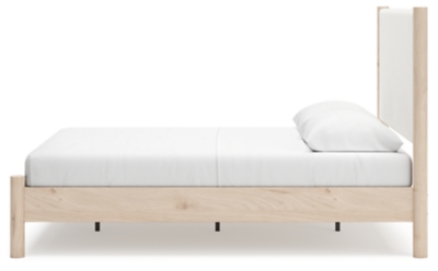 Cadmori Queen Upholstered Panel Bed with Mirrored Dresser image 10
