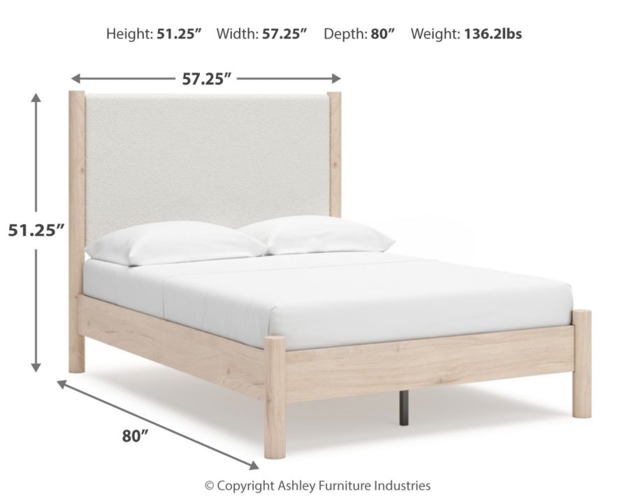 Cadmori Full Upholstered Panel Bed, Dresser and Mirror - image 16