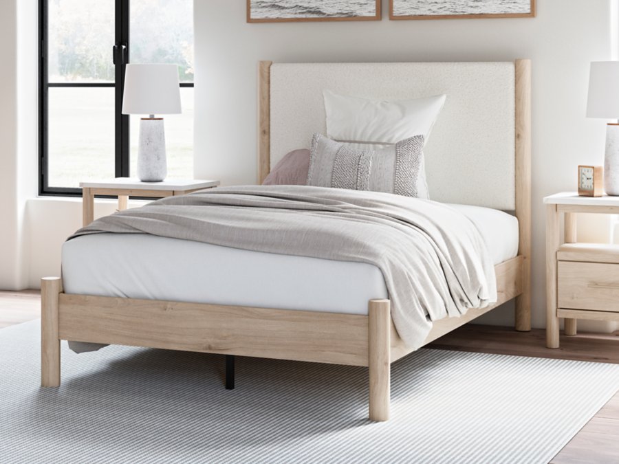 Cadmori Full Upholstered Panel Bed, Dresser and Mirror - image 18
