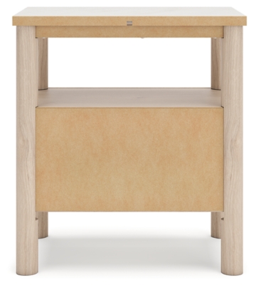 Cadmori Queen Upholstered Panel Bed with Mirrored Dresser and Chest image 3