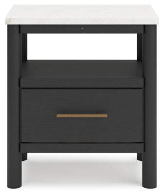 Cadmori Nightstand, Black/White, large