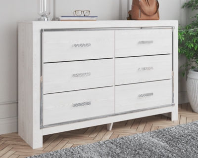 Altyra 6 Drawer Dresser, White