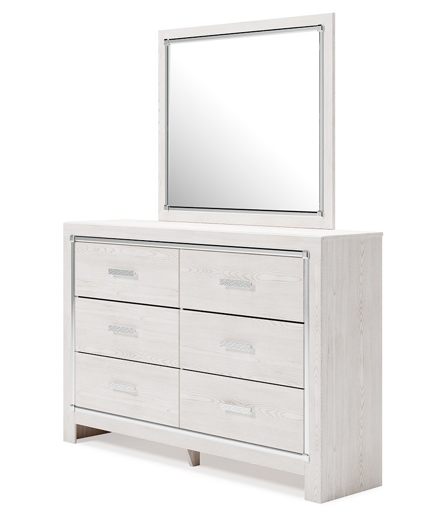 Cama Altyra Queen con panel de almacenamiento, cómoda, espejo y 2 mesitas de noche - image 8