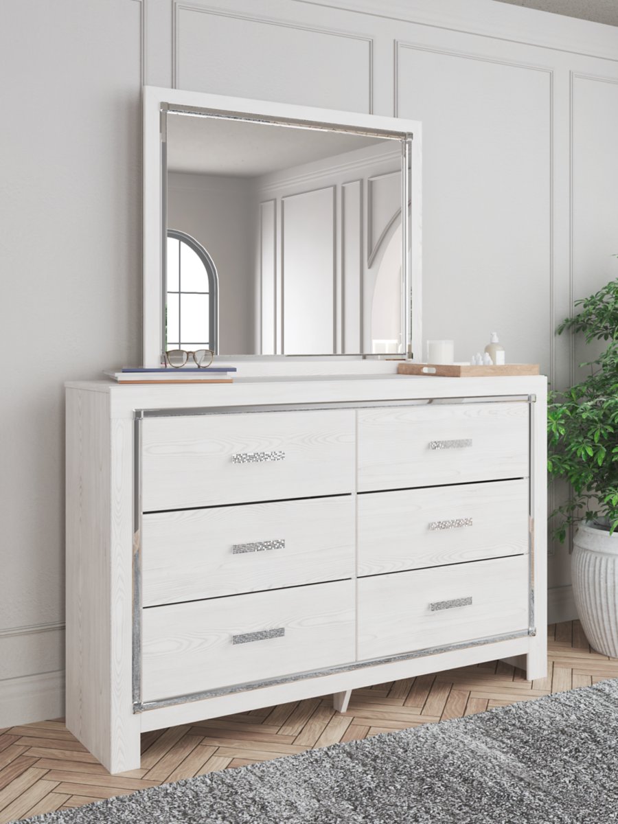 Cama Altyra Queen con panel de almacenamiento, cómoda, espejo y 2 mesitas de noche - image 18