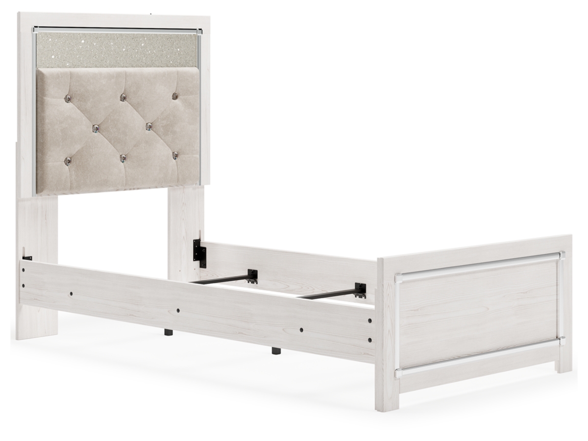 Altyra Twin Panel Bed with Upholstered Headboard Ashley
