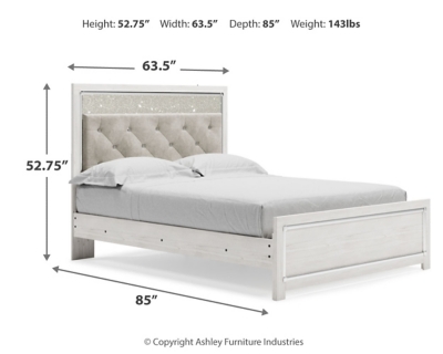 Altyra Queen Panel Bed, White, large