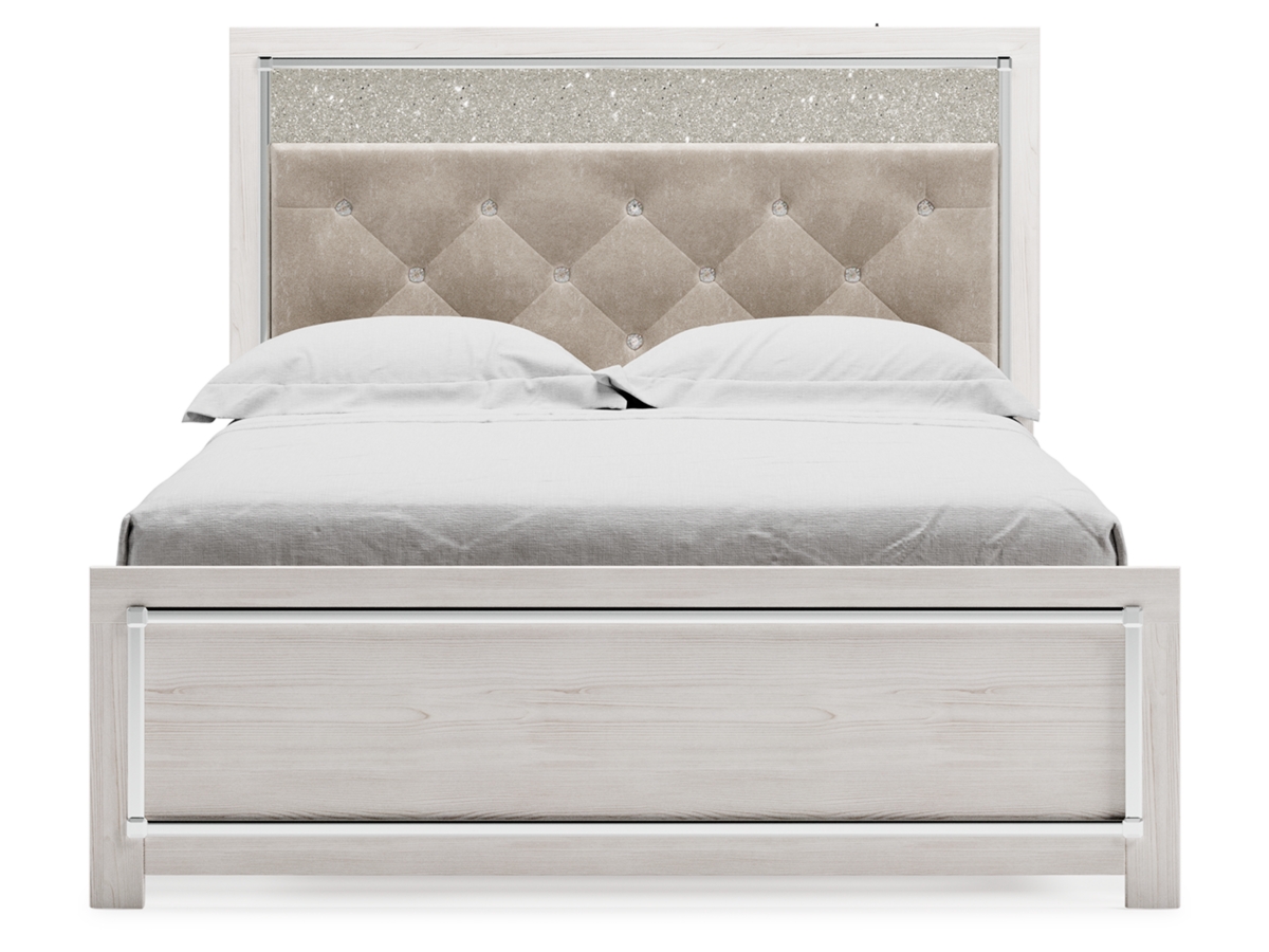Altyra Panel Bed - White