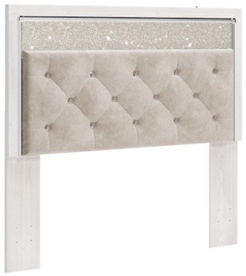 Altyra Queenl Upholstered Panel Headboard, White, large