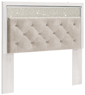 Altyra Queen Upholstered Panel Headboard, White