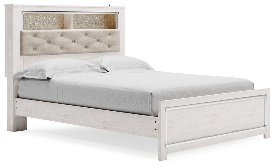Altyra Queen Upholstered Panel Bed, Dresser and Mirror - image 11