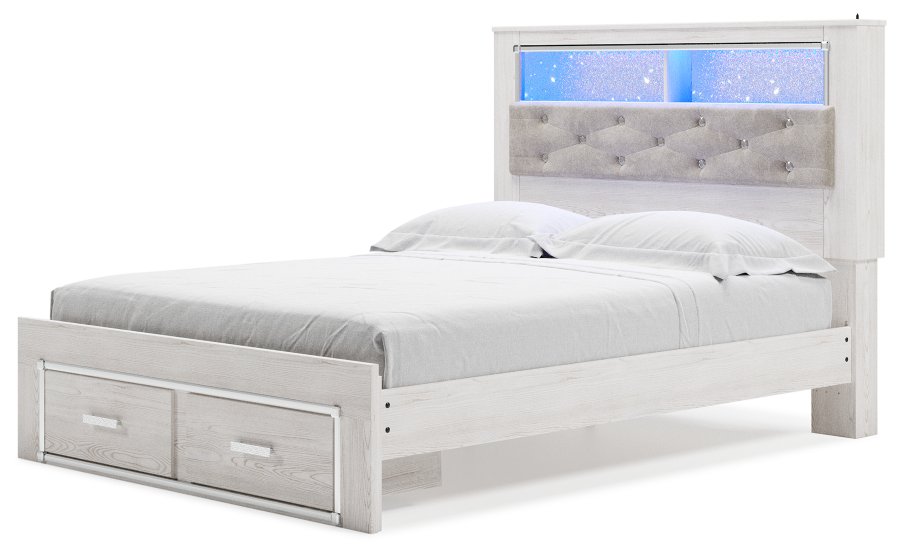 Cama Altyra Queen con panel de almacenamiento, cómoda, espejo y 2 mesitas de noche - image 15