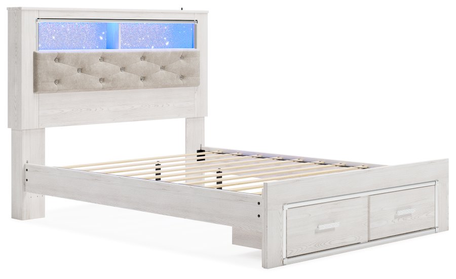 Cama Altyra Queen con panel de almacenamiento, cómoda, espejo y 2 mesitas de noche - image 16