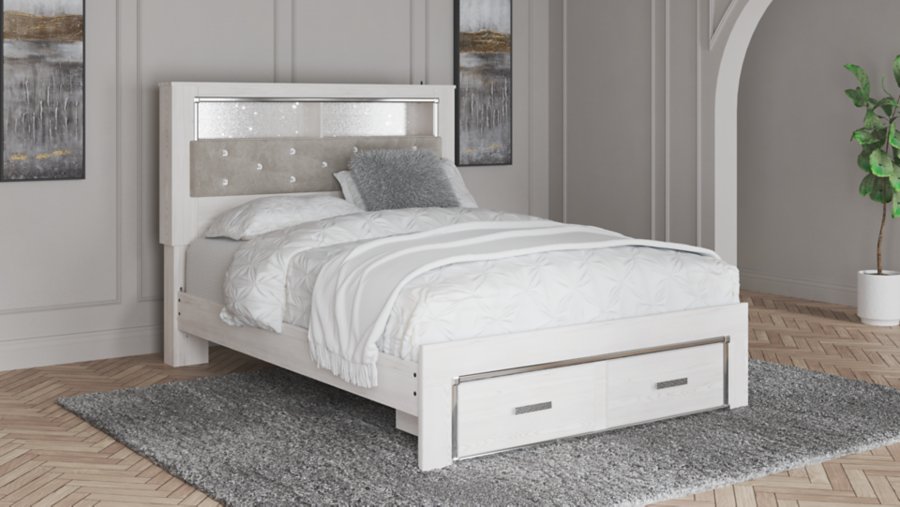 Cama Altyra Queen con almacenaje, cómoda y espejo - image 18