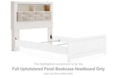 Altyra Full Upholstered Panel Bookcase Headboard | Ashley