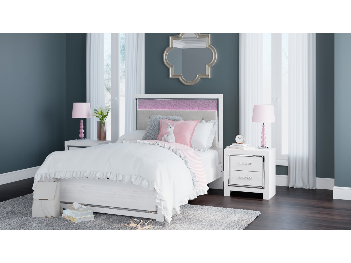 Altyra Full Panel Bed with Upholstered Headboard | Ashley