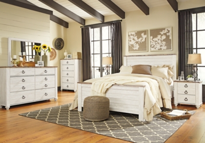 willowton queen panel bed | ashley furniture homestore
