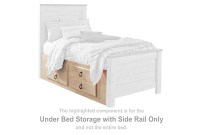 Willowton Twin Panel Bed with 2 Storage Drawers