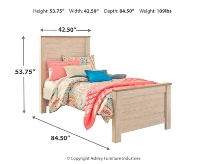 Willowton twin panel bed hotsell with storage