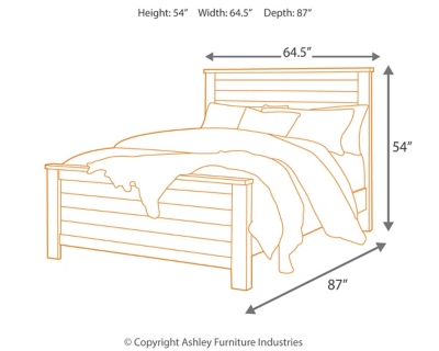 Porter King Panel Bed, Rustic Brown, large