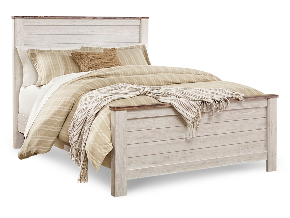 Willowton Panel Bed - Whitewash
