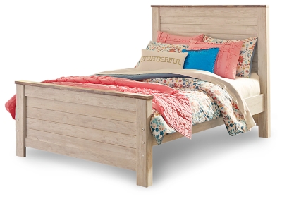 Willowton full panel bed with clearance storage