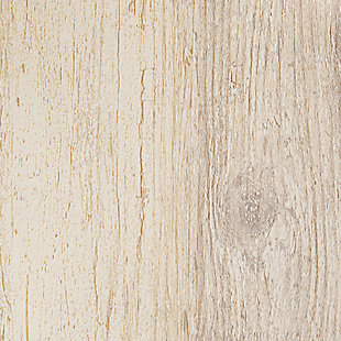The Willowton dresser is the ultimate statement piece for a coastal cottage or shabby chic inspired retreat. Whitewashed finish on the drawers and sides is wonderfully easy on the eyes. Paired with the unique plank-effect top, it’s a driftwoody look that has our minds drifting away to beachy-keen escapes.Dresser only | Made of engineered wood and decorative laminate | Whitewash replicated worn through paint with authentic touch | Replicated wood grained block pattern with authentic touch | Antiqued brass-tone ring-pull hardware | 6 smooth-gliding drawers | Safety is a top priority, clothing storage units are designed to meet the most current standard for stability, ASTM F 2057 (ASTM International) | Drawers extend out to accommodate maximum access to drawer interior while maintaining safety | Assembly required