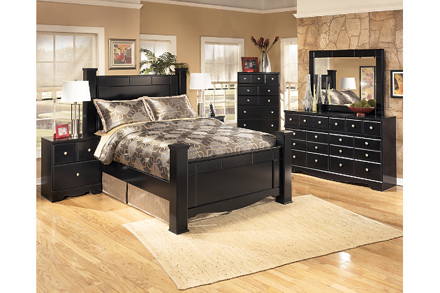 Shay Queen Poster Bed Ashley, Ashley Shay King Poster Bed Set