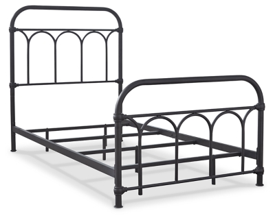 Black wrought deals iron twin bed