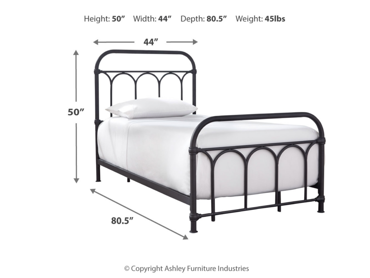 ルアントロページ Nashburg Twin Metal Bed | Ashley