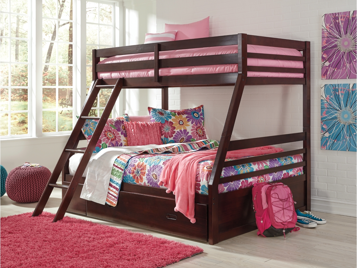 Halanton Twin over Full Bunk Bed with 1 Large Storage Drawer Ashley