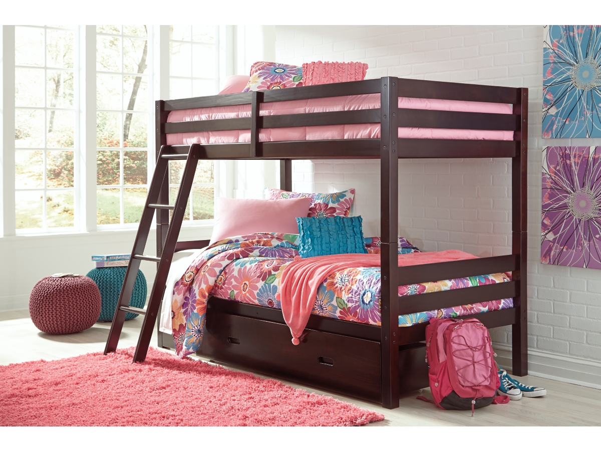 Halanton Twin over Twin Bunk Bed with 1 Large Storage Drawer Ashley