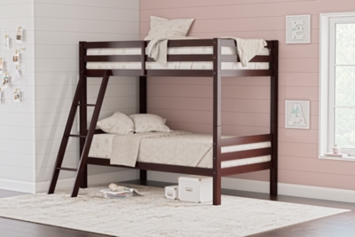 Halanton Convertible Twin over Twin Bunk Bed with Ladder Ashley