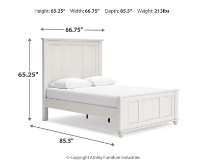 Grantoni Queen Panel Bed, White, large