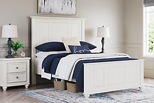 Grantoni Queen Panel Bed, White, rollover